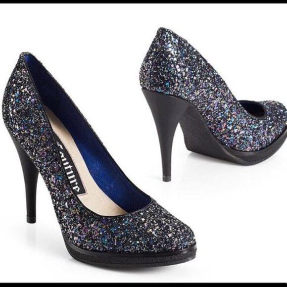 JUICY COUTURE LOVE Delight Spectator Glitter Pump, Sz 8.5, used like new - Picture 1 of 8